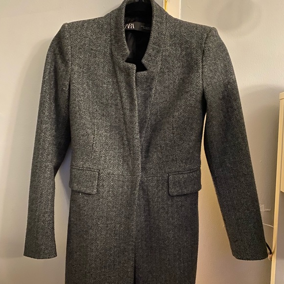 Zara Jackets & Coats Zara Herringbone Coat Poshmark